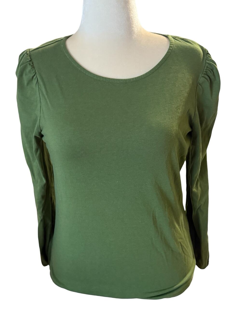 Boden green round neck long sleeve top - Size 10